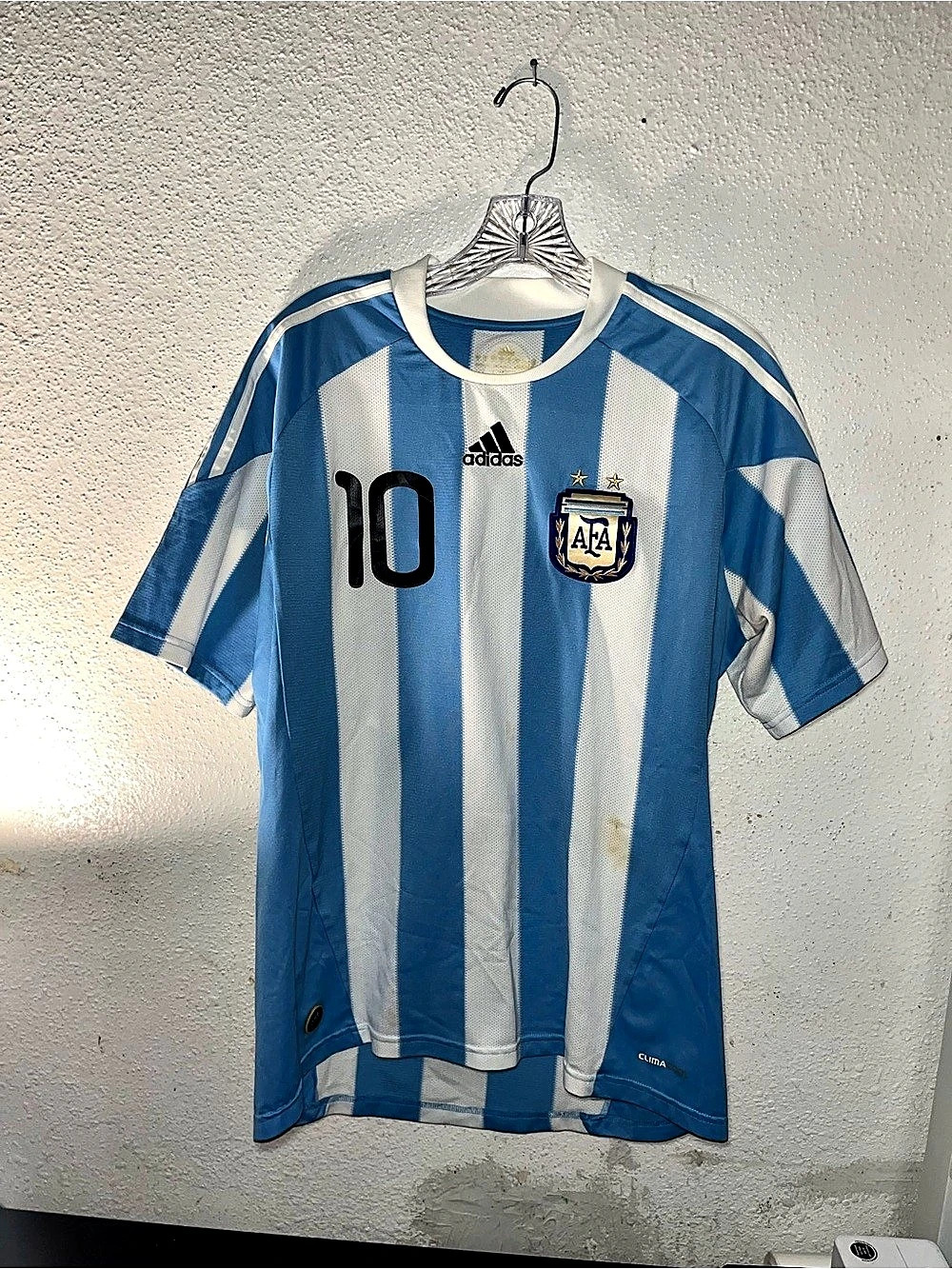 Authentic  2010 World Cup Argentina Home Messi Jersey